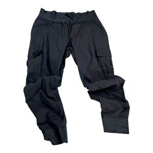 Athleta Pants Womens M Black Cargo Jogger High Rise SUTTON Yoga Athleisure Y2K